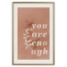 Wall Poster You Are Enough - white English texts on a red textured background 138871 additionalThumb 21