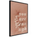 Wall Poster You Are Enough - white English texts on a red textured background 138871 additionalThumb 3