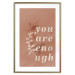 Wall Poster You Are Enough - white English texts on a red textured background 138871 additionalThumb 17