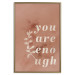 Wall Poster You Are Enough - white English texts on a red textured background 138871 additionalThumb 16