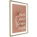 Wall Poster You Are Enough - white English texts on a red textured background 138871 additionalThumb 5