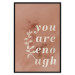 Wall Poster You Are Enough - white English texts on a red textured background 138871 additionalThumb 20