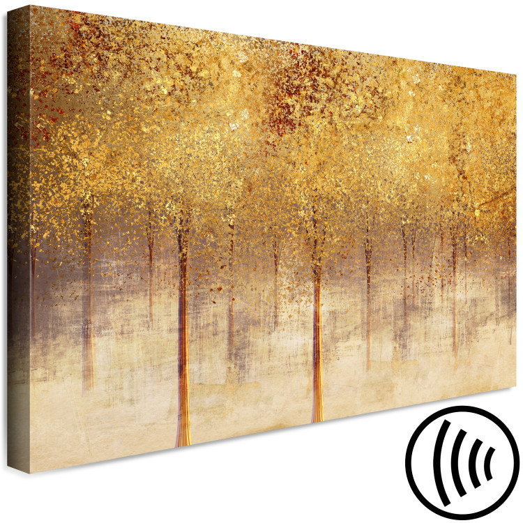 Canvas Print Golden Alley (1-piece) Wide - autumn trees in abstraction 142971 additionalImage 6