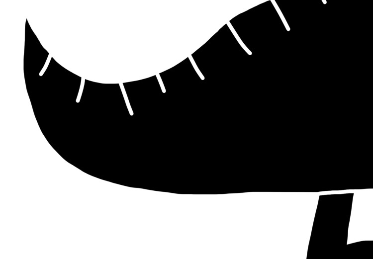 Canvas T-Rex Dinosaur (1-piece) Vertical - black and white drawing for children 143471 additionalImage 4