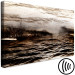 Canvas Print Seascape (1-piece) - sepia waves and bright sky 143871 additionalThumb 6