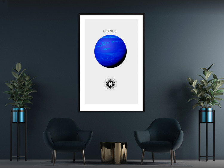 Wall Poster Uranus II - Blue Planet of the Solar System on a Gray Background 146471 additionalImage 12