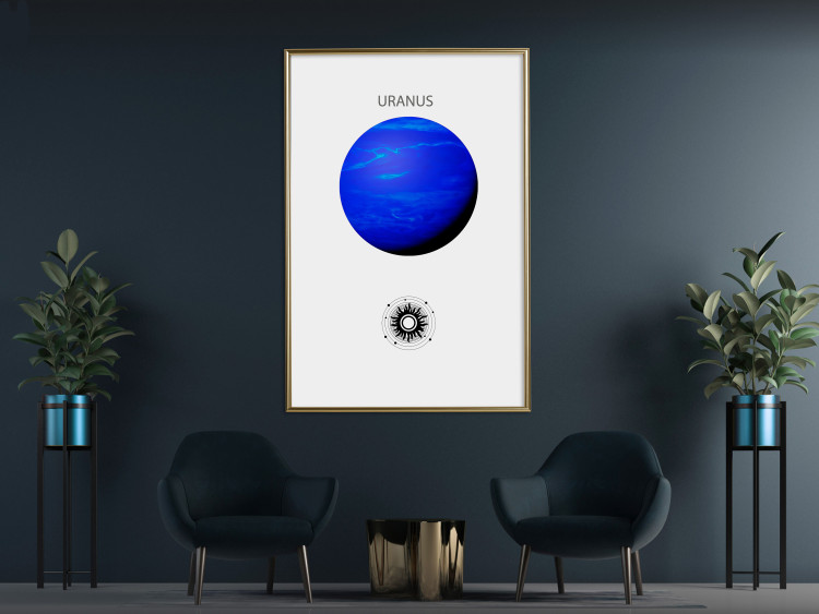Wall Poster Uranus II - Blue Planet of the Solar System on a Gray Background 146471 additionalImage 10