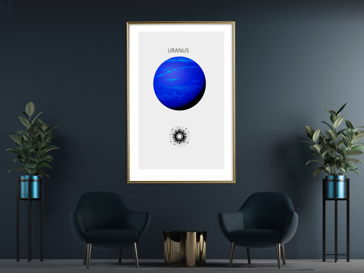 Wall Poster Uranus II - Blue Planet of the Solar System on a Gray Background 146471 additionalImage 13