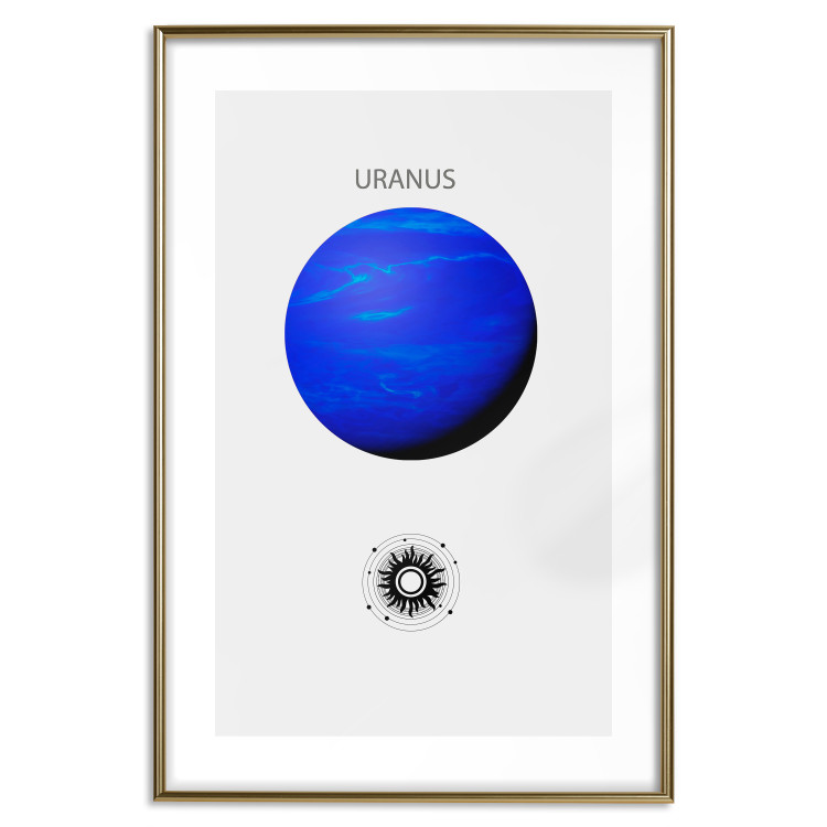 Wall Poster Uranus II - Blue Planet of the Solar System on a Gray Background 146471 additionalImage 19