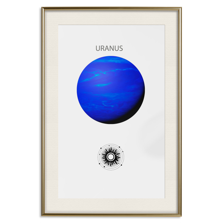 Wall Poster Uranus II - Blue Planet of the Solar System on a Gray Background 146471 additionalImage 27