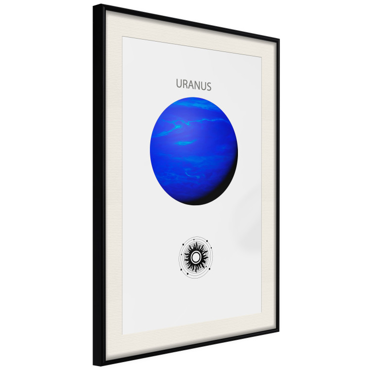 Wall Poster Uranus II - Blue Planet of the Solar System on a Gray Background 146471 additionalImage 6