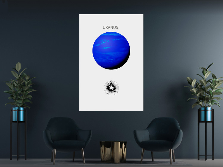 Wall Poster Uranus II - Blue Planet of the Solar System on a Gray Background 146471 additionalImage 8