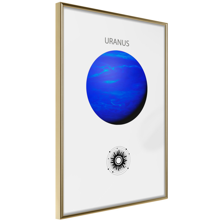 Wall Poster Uranus II - Blue Planet of the Solar System on a Gray Background 146471 additionalImage 5