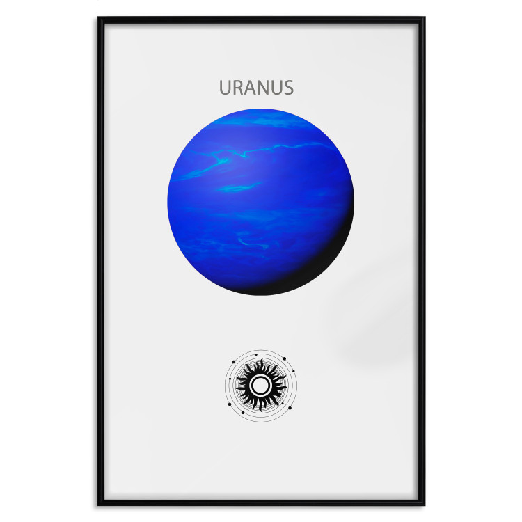 Wall Poster Uranus II - Blue Planet of the Solar System on a Gray Background 146471 additionalImage 19