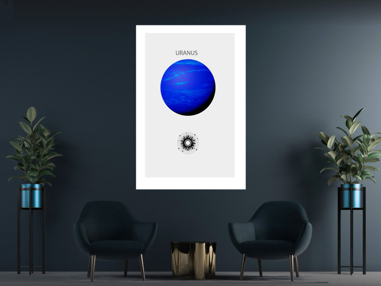 Wall Poster Uranus II - Blue Planet of the Solar System on a Gray Background 146471 additionalImage 11