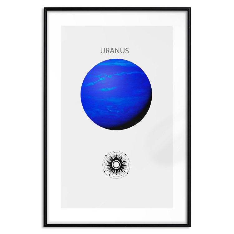 Wall Poster Uranus II - Blue Planet of the Solar System on a Gray Background 146471 additionalImage 23