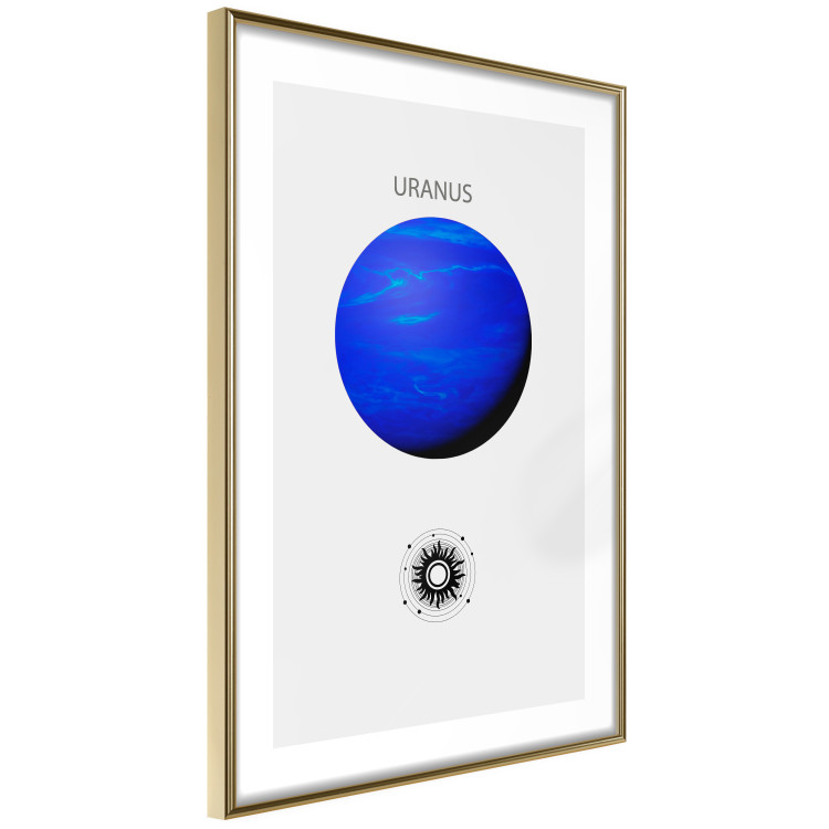 Wall Poster Uranus II - Blue Planet of the Solar System on a Gray Background 146471 additionalImage 7