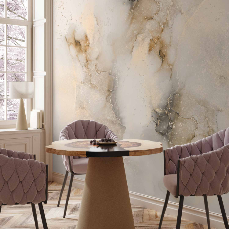 Photo Wallpaper Marble Impression - Elegant Abstraction in Gold and Beige 148771 additionalImage 7