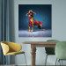 Canvas AI Dachshund Dog - Smiling Animal in Colorful Disguise - Square 150271 additionalThumb 3