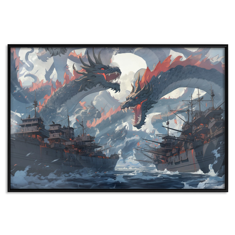 Wall Poster Monsters and Ships - Dragons and Warships During the Naval Battle 150671 additionalImage 13