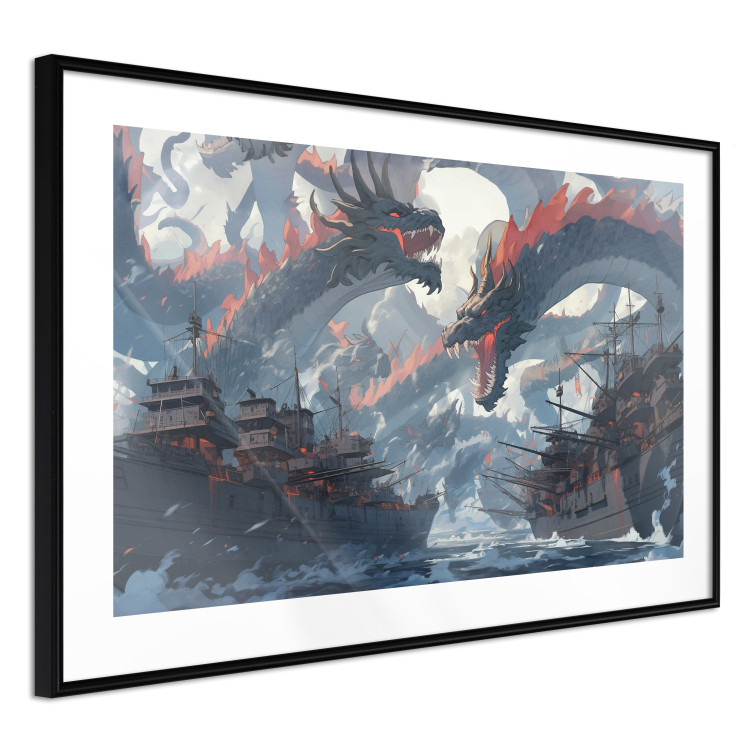 Wall Poster Monsters and Ships - Dragons and Warships During the Naval Battle 150671 additionalImage 4