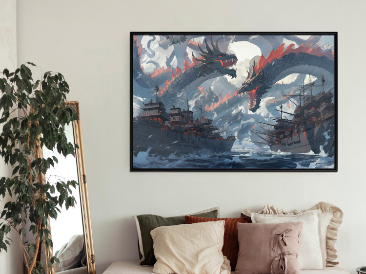 Wall Poster Monsters and Ships - Dragons and Warships During the Naval Battle 150671 additionalImage 10