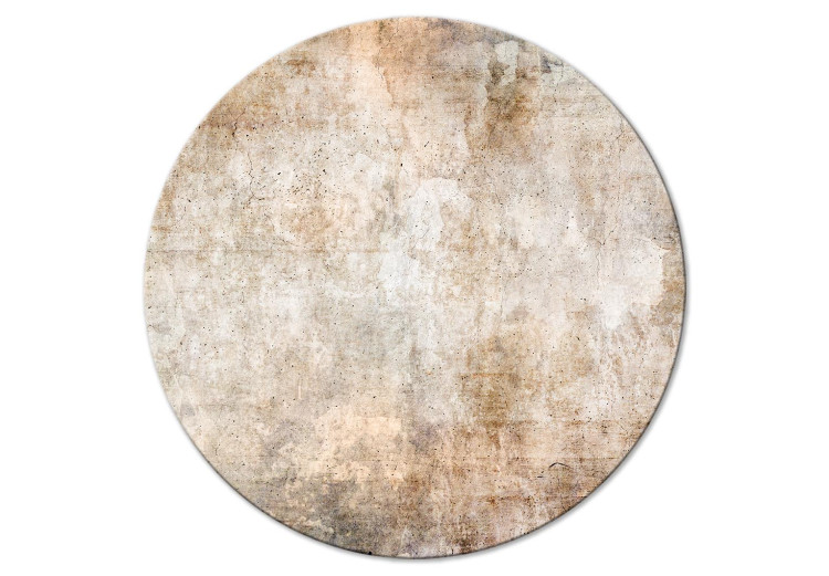 Round Canvas Rust Texture - An Abstraction in Shades of Pastel Browns 151471
