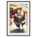 Wall Poster Christmas Madness - A Muscular Santa Claus Carrying a Gift 151871 additionalThumb 18