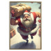 Wall Poster Christmas Madness - A Muscular Santa Claus Carrying a Gift 151871 additionalThumb 12