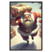 Wall Poster Christmas Madness - A Muscular Santa Claus Carrying a Gift 151871 additionalThumb 16