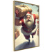 Wall Poster Christmas Madness - A Muscular Santa Claus Carrying a Gift 151871 additionalThumb 4