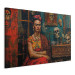 Canvas Print Frida Kahlo - Composition With the Painter Sitting in a Room With Skulls 152271 additionalThumb 2