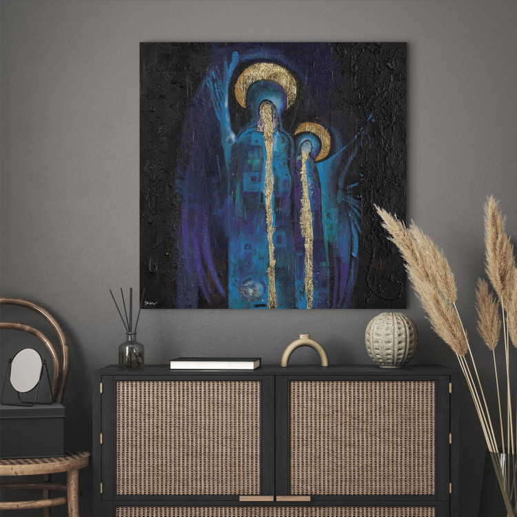 Canvas The Saints (1-piece) - sacred fantasy with figures with a golden halo 47271 additionalImage 5