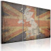Canvas Print Map of Great Britain - triptych 55371 additionalThumb 2