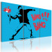 Canvas Art Print The best weapon - graffiti a la Banksy with a masked man 55471 additionalThumb 2
