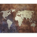 Photo Wallpaper Iron Continents - World Map in Bronze with Textured Continents 60071 additionalThumb 1