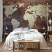 Photo Wallpaper Iron Continents - World Map in Bronze with Textured Continents 60071 additionalThumb 2