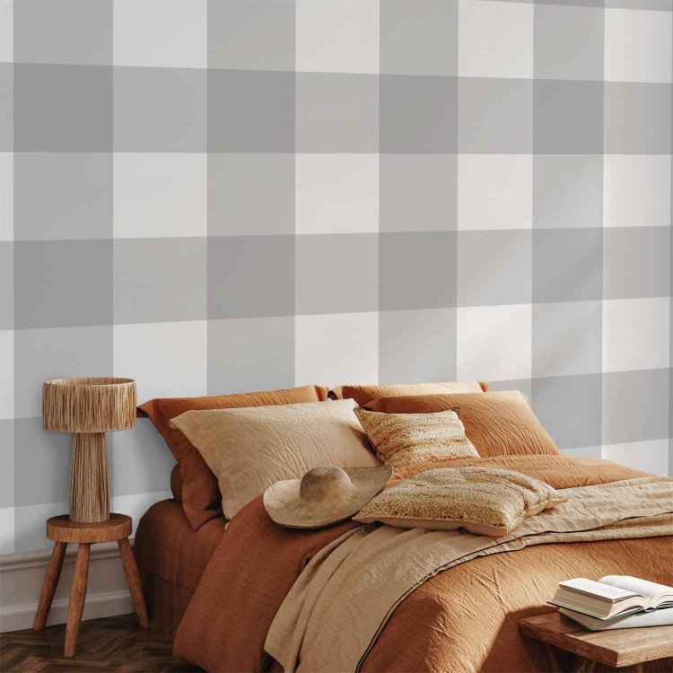 Modern Wallpaper Check Pattern: Grey 96971 additionalImage 4