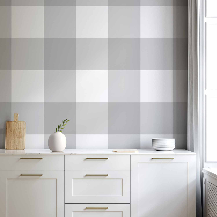 Modern Wallpaper Check Pattern: Grey 96971 additionalImage 8