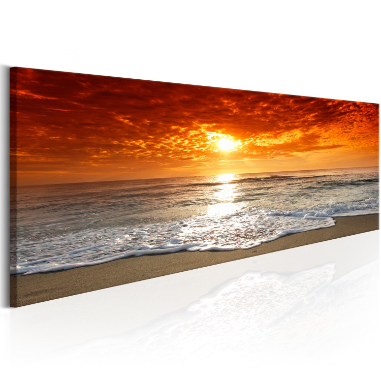 Canvas Calm Sea (1-piece) - Waves in Sunset Rays 105781 additionalImage 2