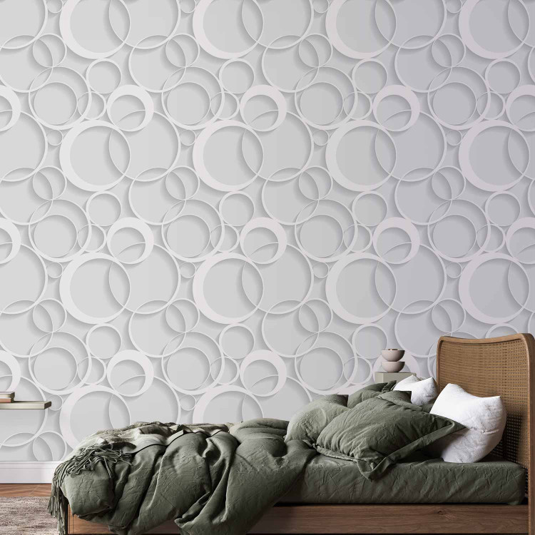 Modern Wallpaper White Rings 108281 additionalImage 4