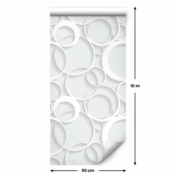 Modern Wallpaper White Rings 108281 additionalImage 2