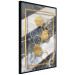 Poster Geometric Chain - Elegant gold abstraction on a marble background 114381 additionalThumb 12
