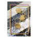 Poster Geometric Chain - Elegant gold abstraction on a marble background 114381
