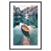 Wall Poster Boats in the Dolomites - picturesque water landscape against a mountain range backdrop 116681 additionalThumb 17