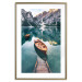 Wall Poster Boats in the Dolomites - picturesque water landscape against a mountain range backdrop 116681 additionalThumb 14