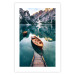 Wall Poster Boats in the Dolomites - picturesque water landscape against a mountain range backdrop 116681 additionalThumb 19