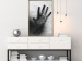 Poster Magical Hand - black and white geometric abstraction with plant motif 117281 additionalThumb 7