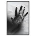 Poster Magical Hand - black and white geometric abstraction with plant motif 117281 additionalThumb 23