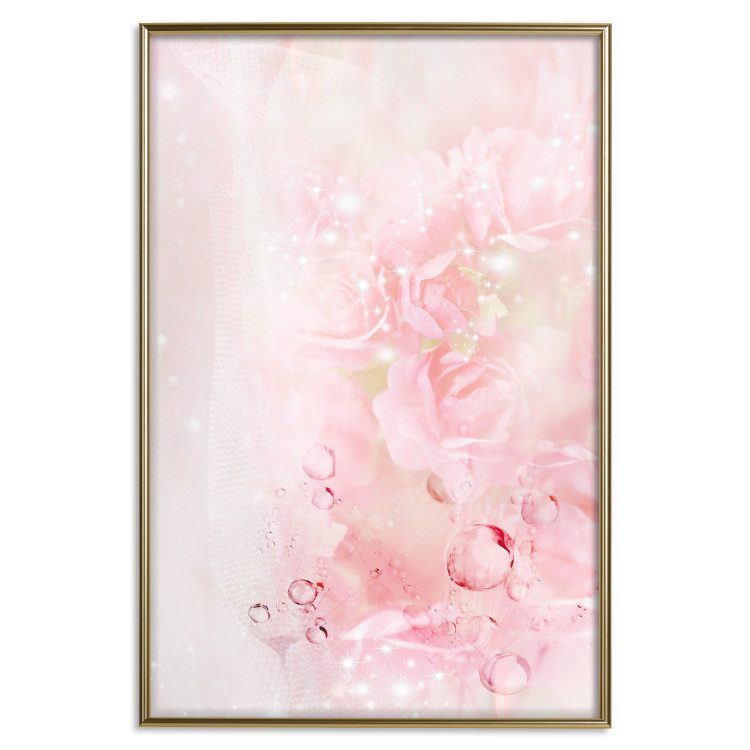 Poster Pink Nature - radiant abstraction with delicate botanical motif 117881 additionalImage 16
